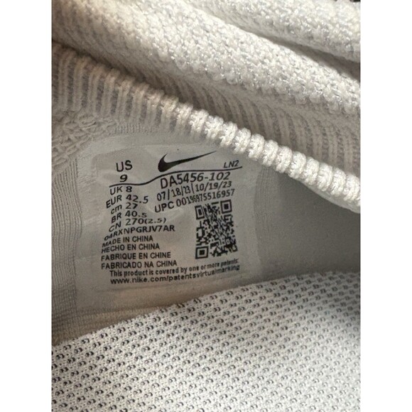 Nike Vapor Edge Pro 360 2 White Silver Football Cleats DA5456-102 Men's Size 9 - Picture 7 of 7